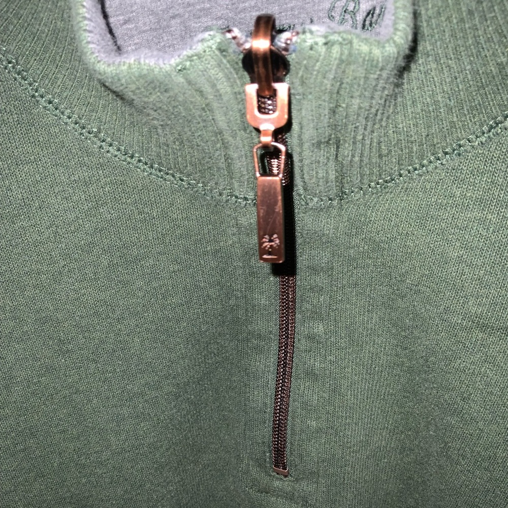 Tommy Bahama ~ Green 1/2 zip collared sweater / sweatshirt - Picture 3 of 10
